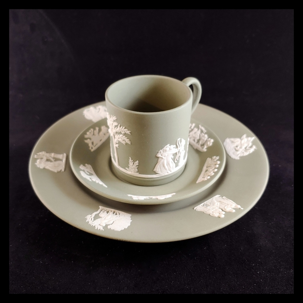 🍵Vtg. Wedgewood Jasperwood Set